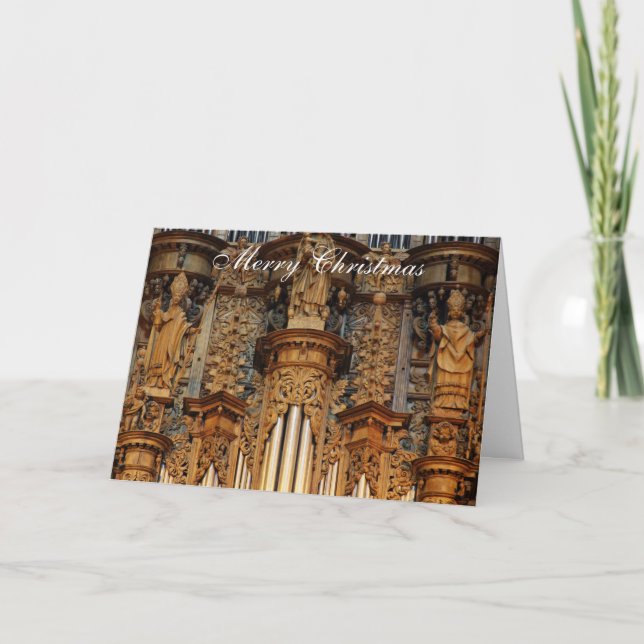 Rodez Cathedral organ seasonal greetings Holiday Card (Front)