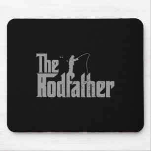 Rodfather Funny Fishing Lover Rod Fish Dad Fisherm Mouse Pad