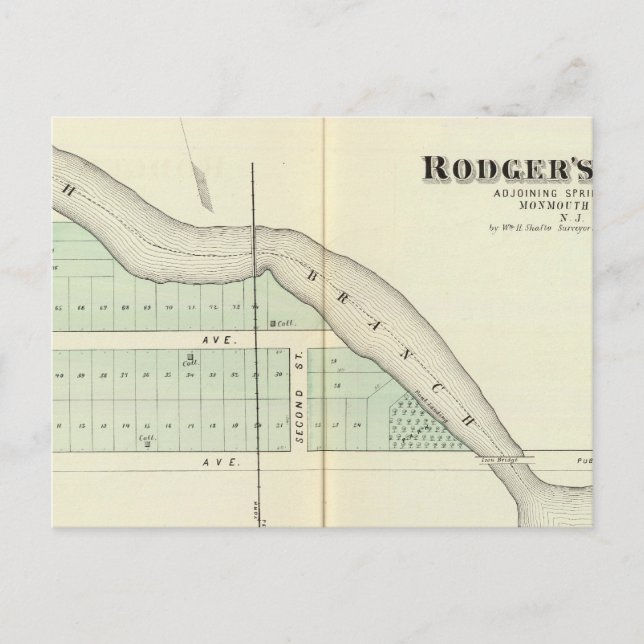 Rodger's Park, adjoining Spring Lake Postcard (Front)