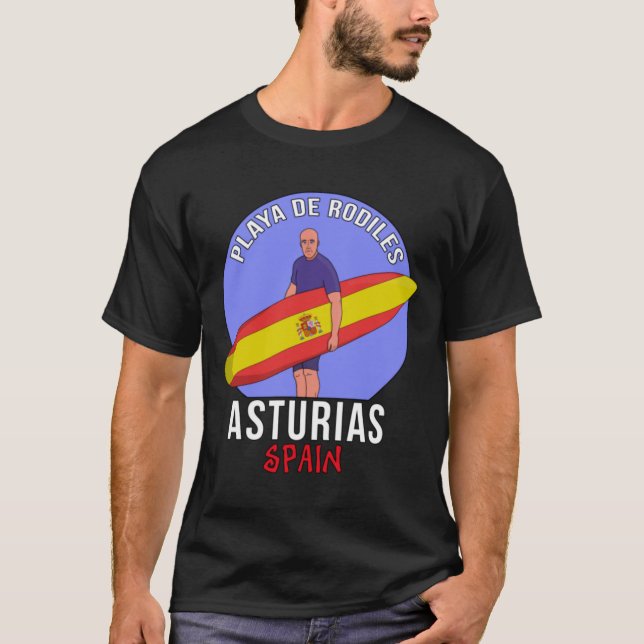 Rodiles Beach Asturias Spain T-Shirt (Front)