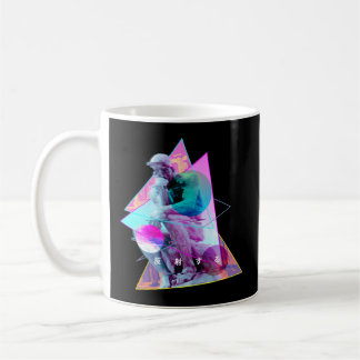 Rodin The Thinker Statue - Vaporwave Aesthetic Gli Coffee Mug