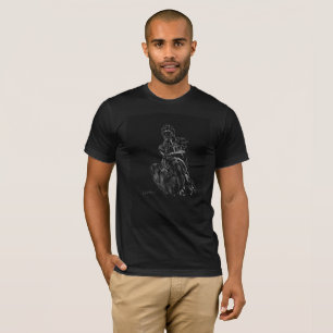 rodin thinker art tshirt