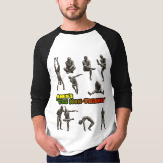 Rodin's The Non-Thinker Statue Collage T-Shirt
