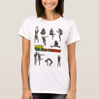 Rodin's The Non-Thinker Statue Collage T-Shirt