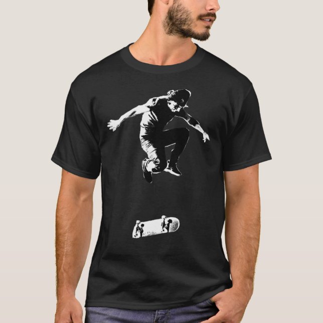 Rodney Mullen Treflip B&amp;W Graphic Classic T-Sh T-Shirt (Front)