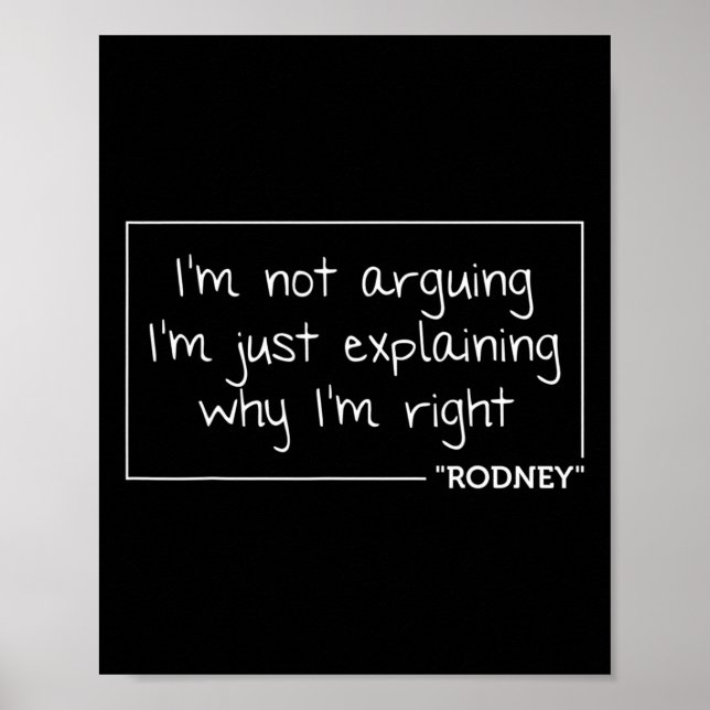 Rodney Quote Funny Birthday Personalised Name Gift Poster (Front)