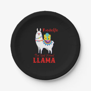 Rodolfo The Red Nosed Llama Paper Plate