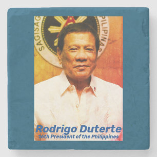 Rodrigo Duterte, 16th President of the Philippines Stone Coaster
