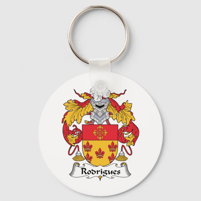 Rodrigues Family Crest Key Ring (Front)