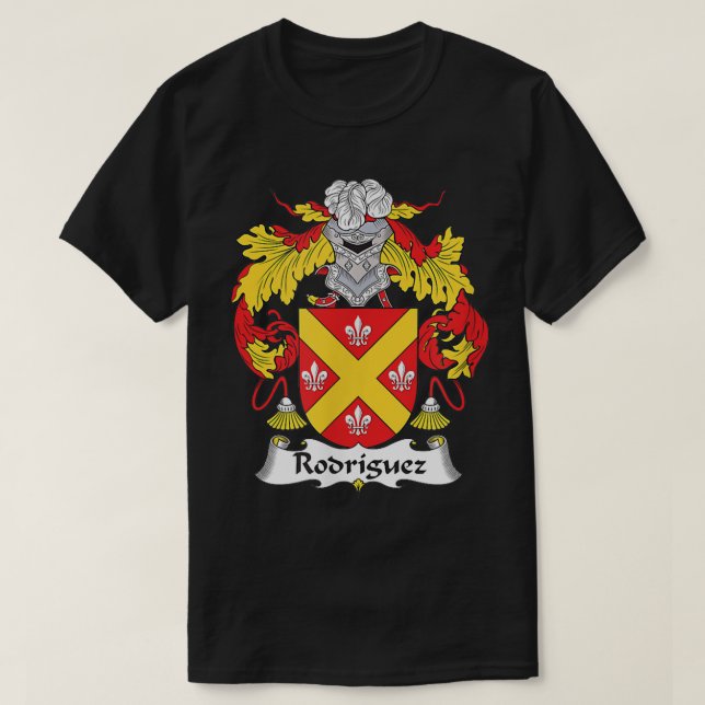 Rodriguez Coat of Arms  Family Crest  T-Shirt (Design Front)