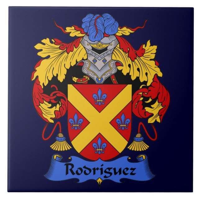 Rodriguez Family Coat of Arms Tile (Front)