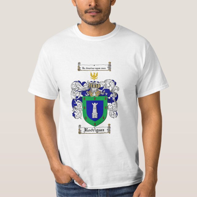 Rodriguez Family Crest - Rodriguez Coat of Arms T-Shirt (Front)