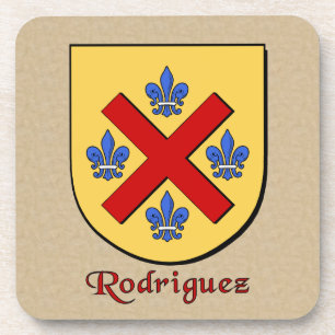 Rodriguez Family Shield Coaster