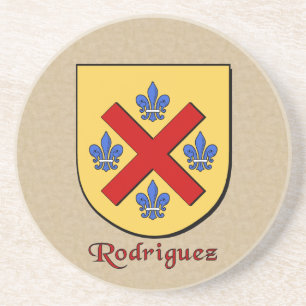 Rodriguez Heraldic Shield Coaster