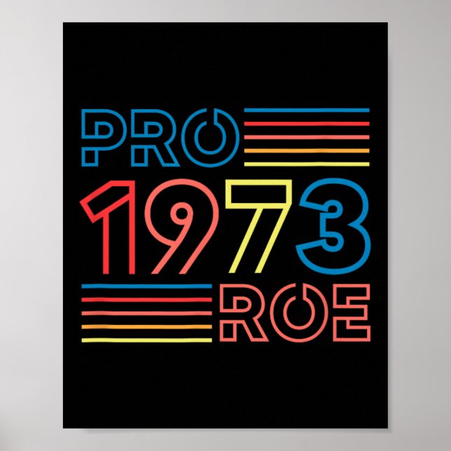 Roe 1973 Feminist Pro Choice Abortion Retro  Poster (Front)