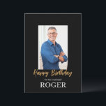 ROE Black & White Simple Birthday Husband Greeting Card<br><div class="desc">Made for you!</div>
