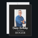 ROE Black & White Simple Birthday Husband Greeting Card<br><div class="desc">Made for you!</div>