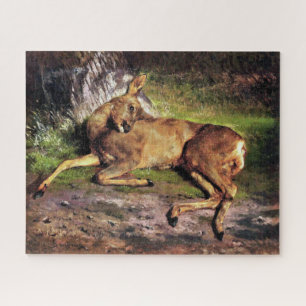 Roe Deer in the Forest (by Rosa Bonheur) Jigsaw Puzzle