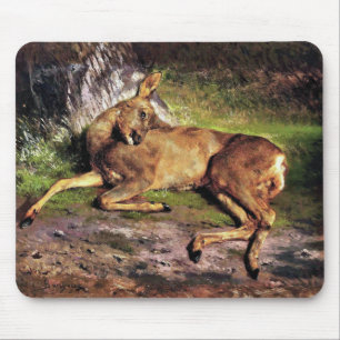 Roe Deer in the Forest (by Rosa Bonheur) Mouse Pad