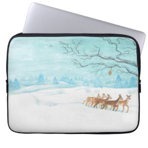 Roe Deer in Winter   Laptop Sleeve