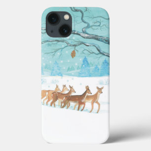 Roe deers in Winter iPhone 13 Case