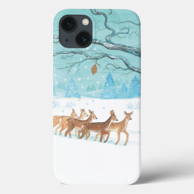 Roe deers in Winter Case-Mate iPhone Case (Back)