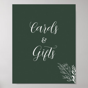 ROE Dusky Green & White Cards Gifts Sign