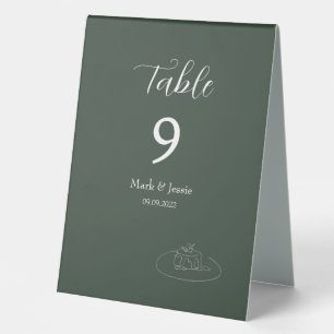 ROE Dusky Green & White Simple Wedding