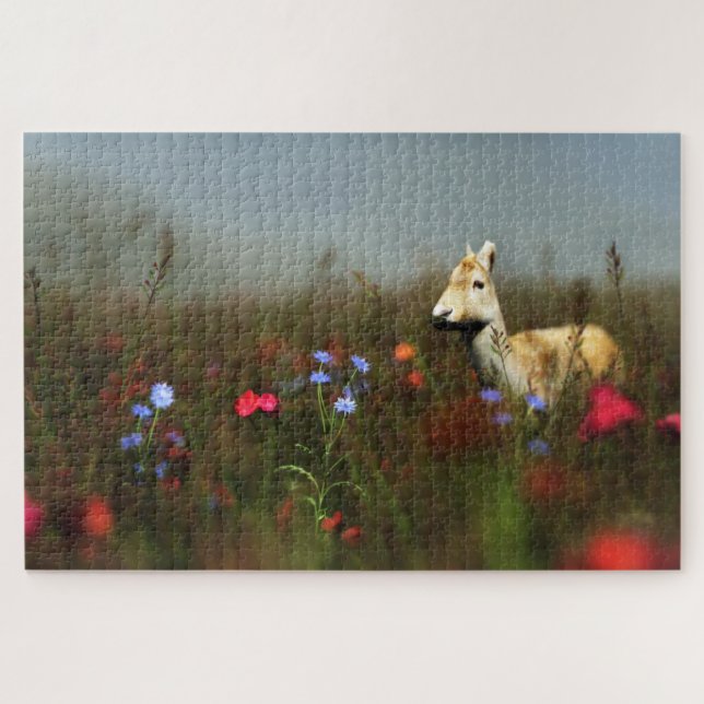 Roe in a Meadow Puzzle (Horizontal)