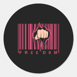 Roe Roe Roe Your Vote freedom   Classic Round Sticker