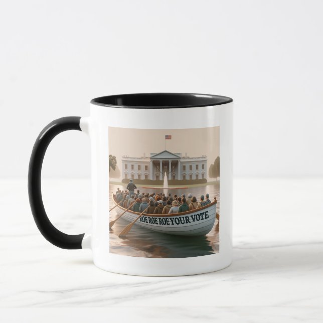 Roe Roe Roe Your Vote Mug (Left)