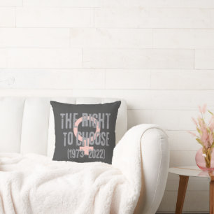 Roe V Wade Death Date Typography Cushion