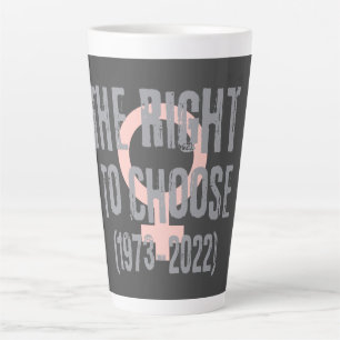 Roe V Wade Death Date Typography  Latte Mug