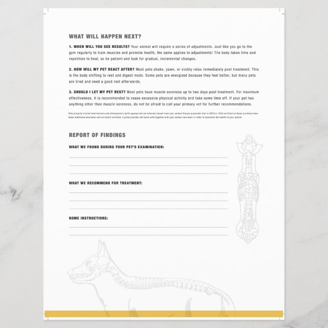 ROF sheet (canine) (Back)