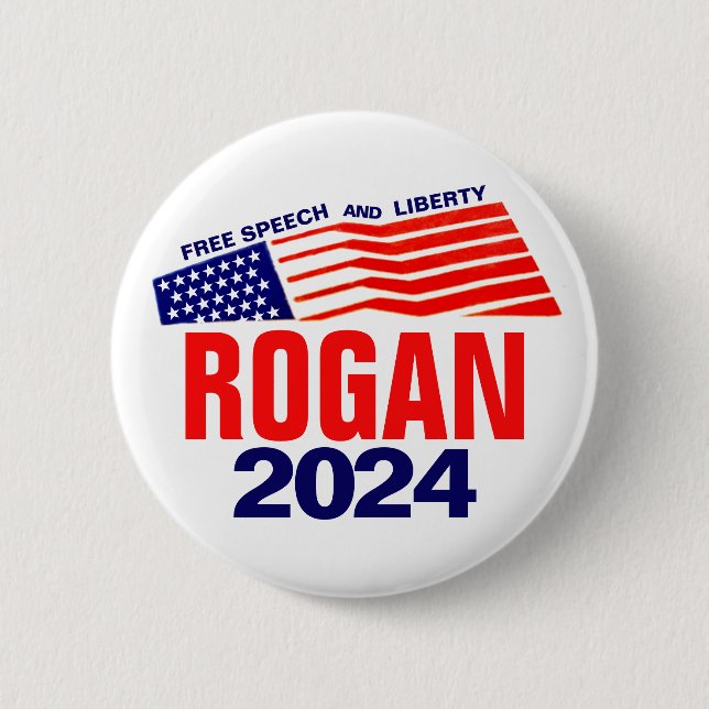 Rogan 2024 6 cm round badge (Front)