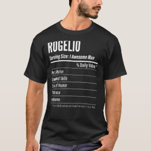 Rogelio Serving Size Nutrition Label Calories T-Shirt