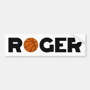 Roger Basketball Bumper Sticker