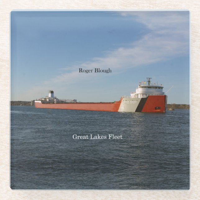 Roger Blough glass coaster (Front)