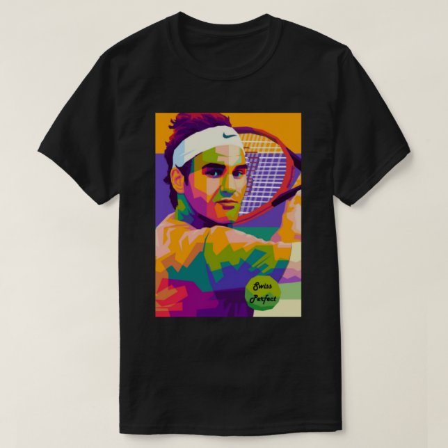 Roger Federer Swiss Perfec_ T-Shirt (Design Front)
