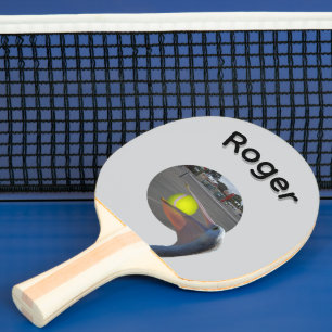 Roger Name With Ball Catching Pelican, Ping Pong Paddle
