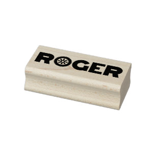 Roger Petrol Head Rubber Stamp
