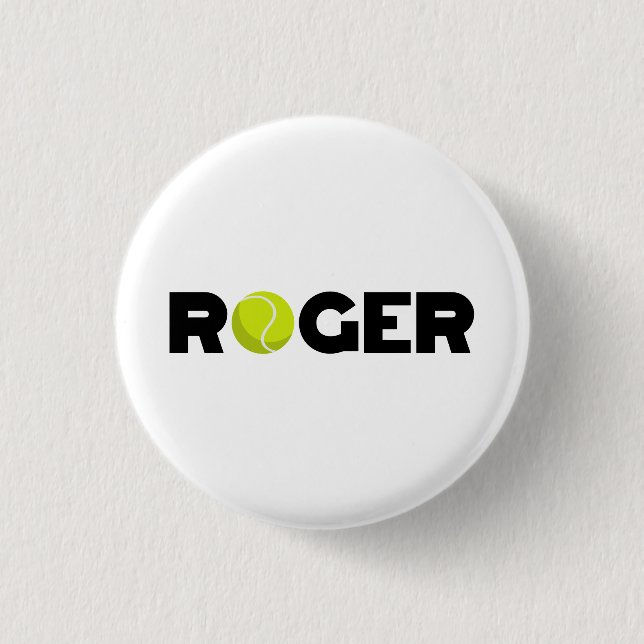Roger Tennis 3 Cm Round Badge (Front)