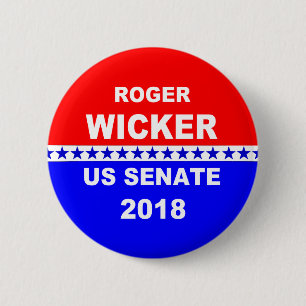 Roger Wicker Mississippi US Senate 2018 6 Cm Round Badge