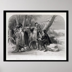 Roger Williams sheltered by the Narragansetts Poster