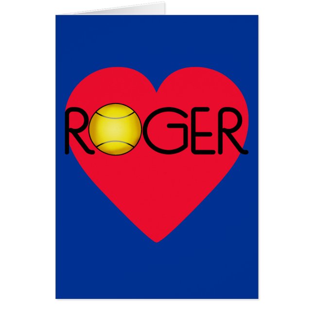 ROGER with Heart and Tennis Ball (Front)