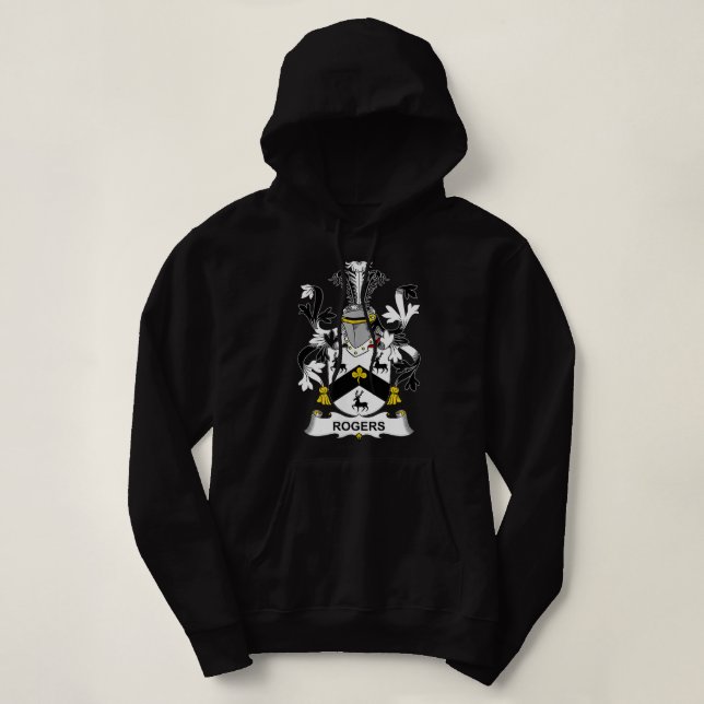 Rogers Coat of Arms  Family Crest   Hoodie (Design Front)