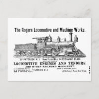 Rogers Locomotive Works Postcard
