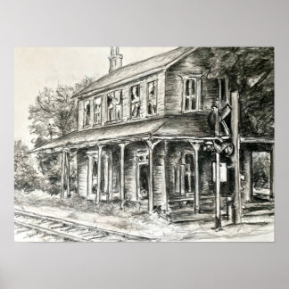 "Roger's Ohio Depot Station " - Pencil Poster