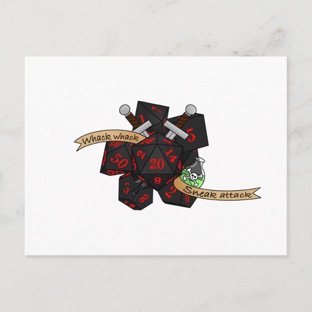 Rogue Dice Design Announcement Postcard (Front)