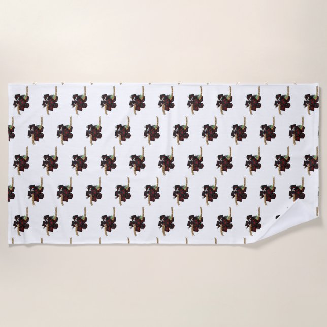 Rogue Dice Design Beach Towel (Front)